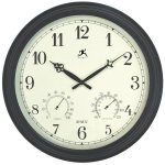Indoor/Outdoor Metal Weather Clock