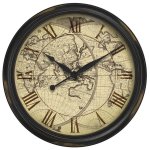 Distressed Map Wall Clock