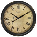 Large Distressed Case Resin Wall Clock