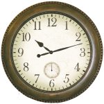 Verdigris Antique Gold Finish Resin Wall Clock