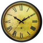 Deep Case Distressed Resin Wall Clock