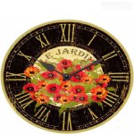 Le Jar din Red Poppy Wall Clock
