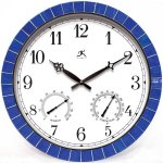 Indoor/Outdoor Blue Decorative Tile Clock