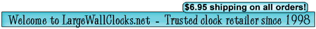 Click here for Large Wall Clocks shipping and rates information image