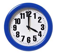 Blue Wall Clock